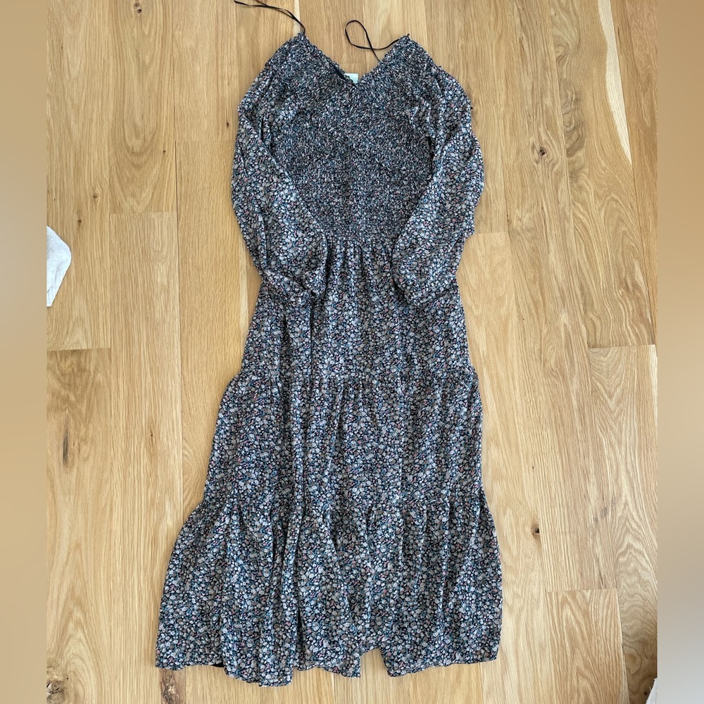 Calista Brans Beautiful Floral Ruched chiffon Dress